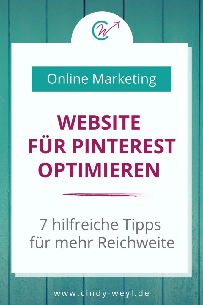 Pinterest Marketing Website optimieren